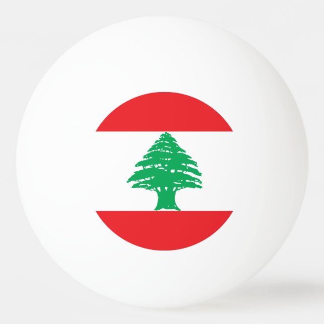 Balle De Ping Pong Drapeau du Liban (Devant)