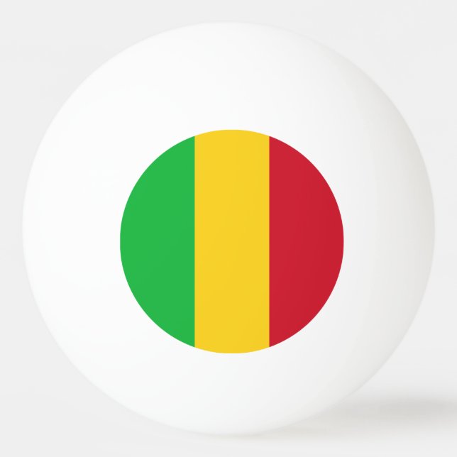 Balle De Ping Pong Drapeau du Mali (Devant)
