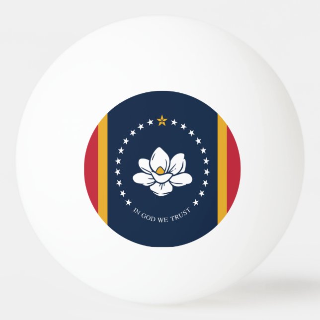 Balle De Ping Pong Drapeau du Mississippi ping-pong (Devant)