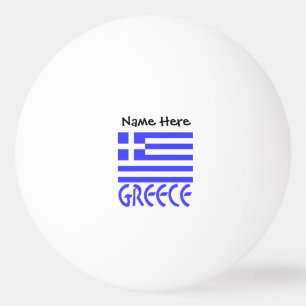 Balle De Ping Pong Drapeau grec et Grèce personnalisés 