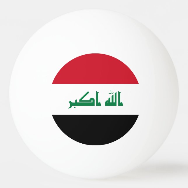 Balle De Ping Pong Drapeau Iraq (Devant)