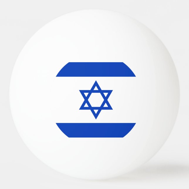 Balle De Ping Pong Drapeau Israël (Devant)