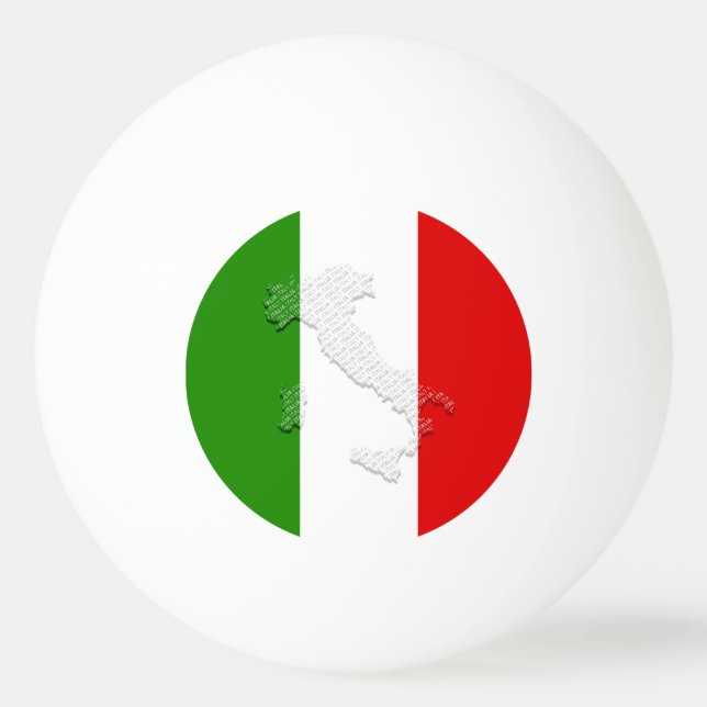 Balle De Ping Pong Drapeau italien (Devant)