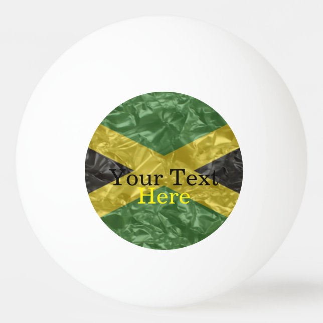 Balle De Ping Pong Drapeau jamaïcain - Crinké (Devant)