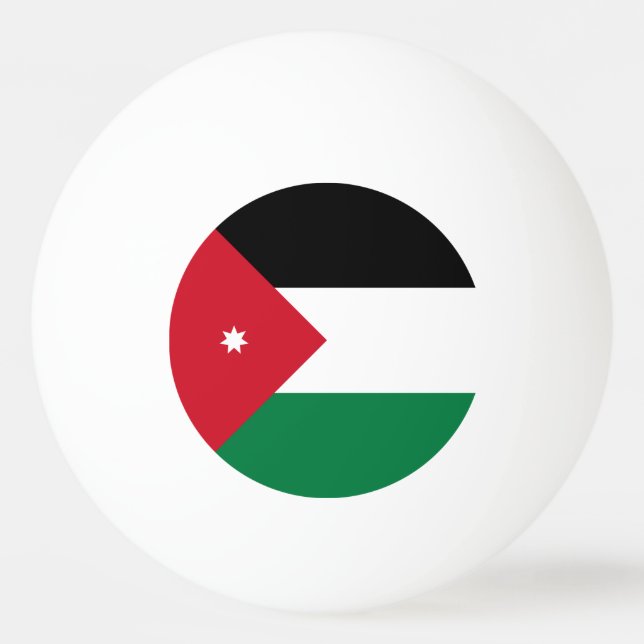Balle De Ping Pong Drapeau Jordanie (Devant)