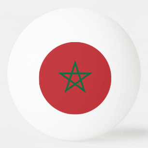 Balle De Ping Pong Drapeau Maroc