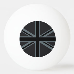 Balle De Ping Pong Drapeau noir Union Jack UK Design