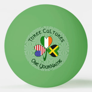 Balle De Ping Pong Drapeau personnalisé du trèfle américain irlandais