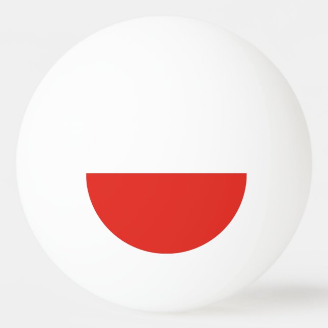 Balle De Ping Pong Drapeau polonais (Devant)