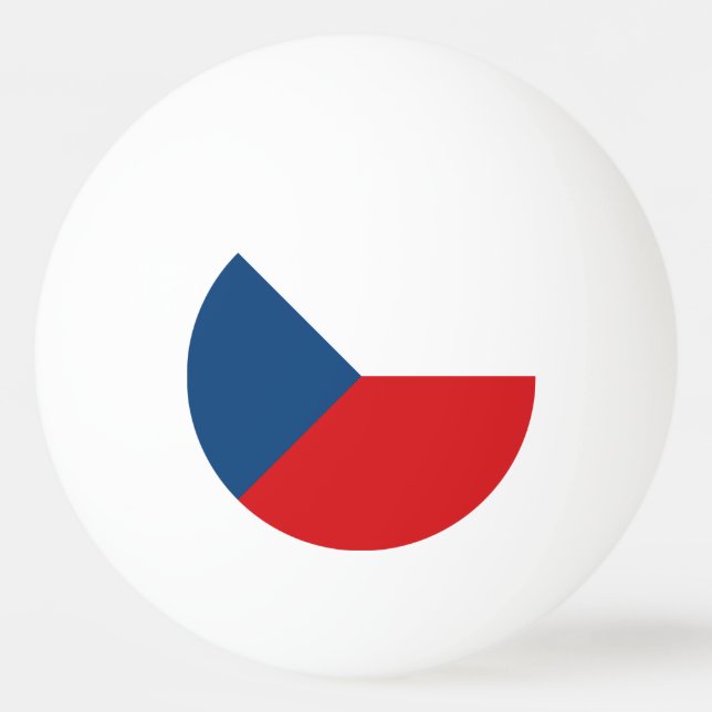Balle De Ping Pong Drapeau République tchèque (Devant)