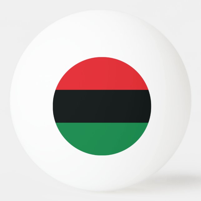 Balle De Ping Pong Drapeau rouge, noir et vert (Devant)