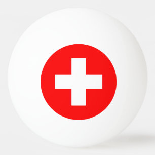 Balle De Ping Pong Drapeau Suisse