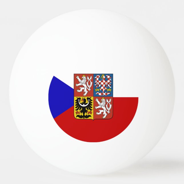Balle De Ping Pong Drapeau tchèque (Devant)