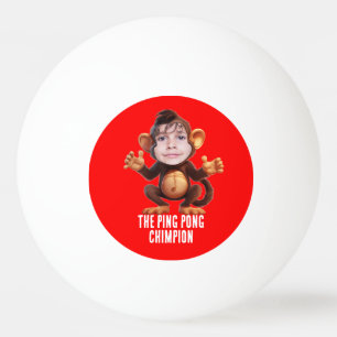 Balle De Ping Pong Drôle AJOUTEZ VOTRE Champion de jeu de visage Sing