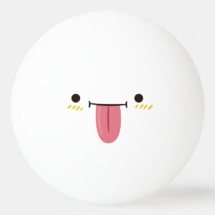 Balle De Ping Pong Drôle. Emoji Emoticon. Joueur