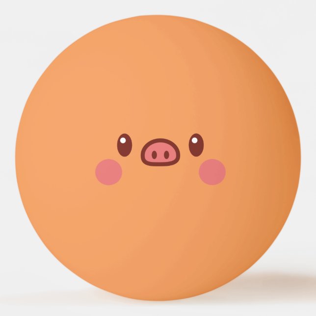 Balle De Ping Pong Drôle. Emoji. Émoticône. M. Porky ! (Dos)
