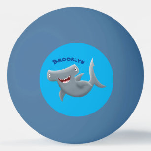 Balle De Ping Pong Drôle mignon requin marteau dessin animé