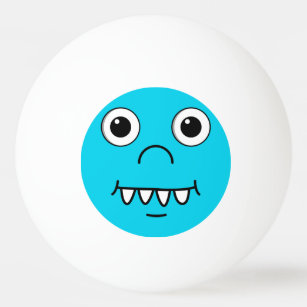 Balle De Ping Pong Drôle visage de dessin animé