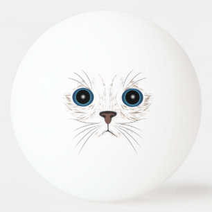 Balle De Ping Pong Drôle visage kitty