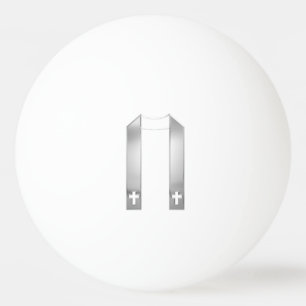 Balle De Ping Pong Écouter en 3D Le Stole de prêtre en argent