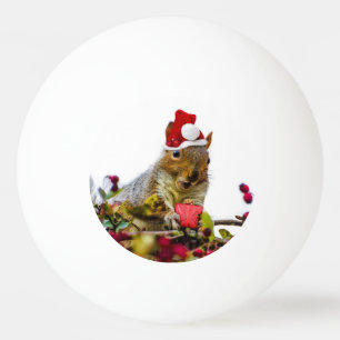 Balle De Ping Pong Écureuil de Noël