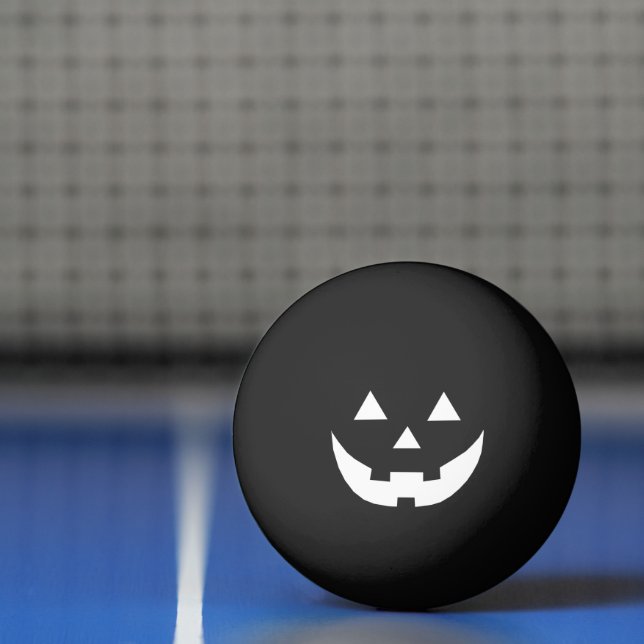Balle De Ping Pong Éffrayant noir blanc Jack-o'-lantern drôle Hallowe (Filet)
