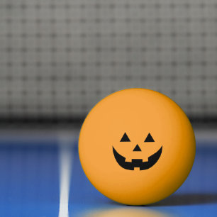 Balle De Ping Pong Éffrayant orange noir Jack-o'-lantern drôle Hallow