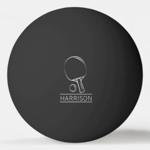 Balle De Ping Pong Emblème de la pong de ping gris argent personnali