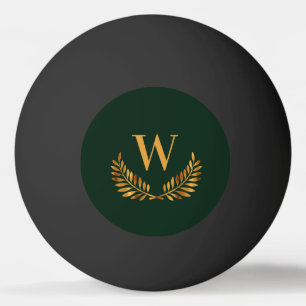 Balle De Ping Pong Émeraude vert or laurier couronne de couronne