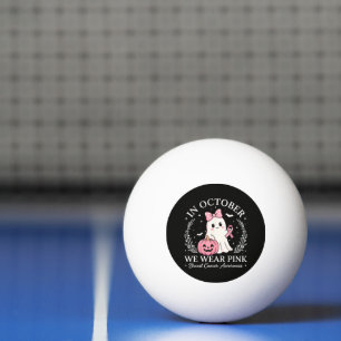 Balle De Ping Pong En Octobre Nous Portons Le Fantôme Rose Halloween