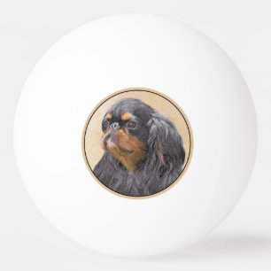 Balle De Ping Pong English Toy Spaniel Peinture Animal Art original