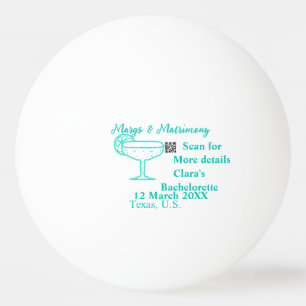 Balle De Ping Pong enterrement de vie de jeune fille Turquoise Margs 