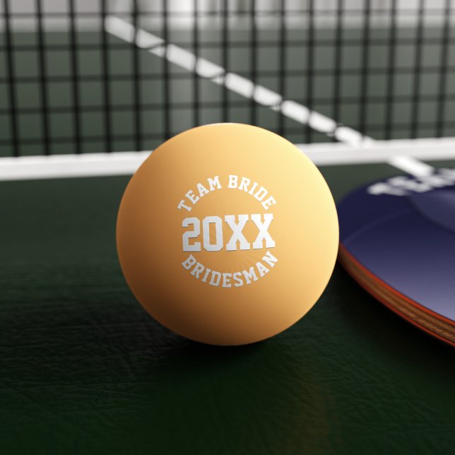 Balle De Ping Pong Équipe Mariée Mariage Mariage Faveur Ping Pong Bal (Treat your Bridesman to his own ping pong ball. Just add your wedding year)