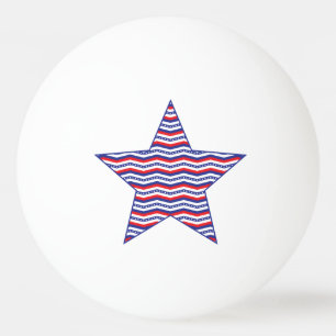 Balle De Ping Pong Étoile patriotique de Chevron