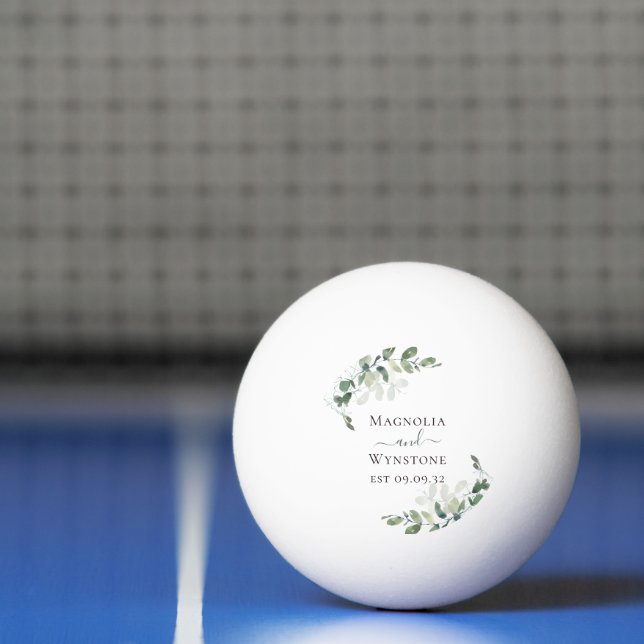 Balle De Ping Pong Eucalyptus Mariage de monographie verte (Filet)