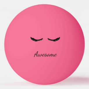 Balle De Ping Pong Eyelashes Noir Awesome Personnalisé