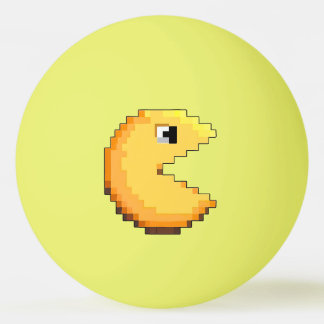 Balle De Ping Pong fan art PacMan tribute jaune noir pixel art