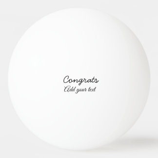 Balle De Ping Pong Félicitations simples et minimales rajoutez votre