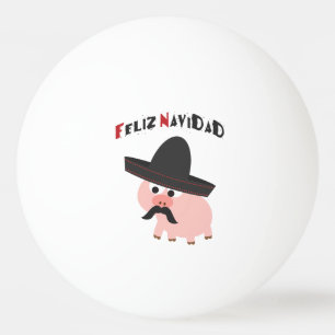 Balle De Ping Pong Feliz Navidad ! Cochon