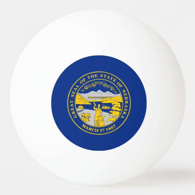 Balle De Ping Pong Flag du Nebraska (Devant)