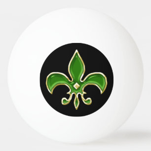 Balle De Ping Pong Fleur de Lis3 avec zone de texte personnalisée Pin