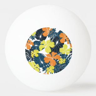 Balle De Ping Pong Fleur de printemps : Vintage texture florale
