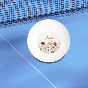 Balle De Ping Pong Fleur Florale Jolie Aquarelle Personnalisée Fleur 