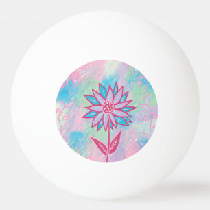 Balle De Ping Pong Fleur Pastel à main mignonne