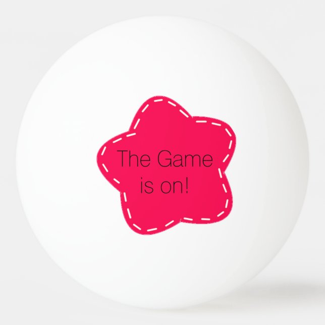 Balle De Ping Pong Fleur rose avec Ping Pong dire (Dos)