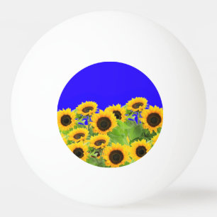 Balle De Ping Pong Fleurs de soleil - Liberté Ukraine Paix drapeau u
