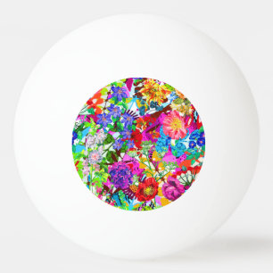 Balle De Ping Pong Fleurs magiques colorées mignonnes T-shirt All-Ove