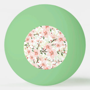 Balle De Ping Pong Fleurs roses