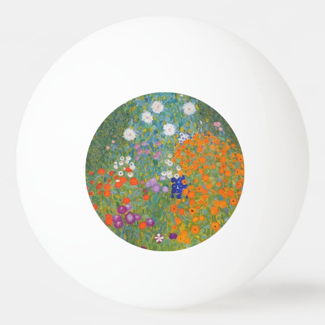 Balle De Ping Pong Flower Garden by Gustav Klimt (Devant)
