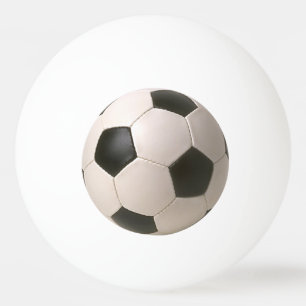 Balle De Ping Pong Football noir blanc 3D